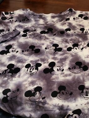 Disney Mickey Mouse Tie-Dye Tee - Black & White